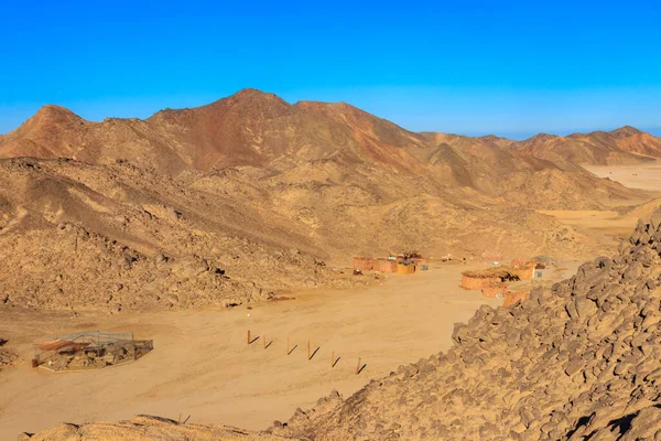 Gebäude Einem Beduinendorf Der Arabischen Wüste Ägypten Blick Von Oben — Stockfoto