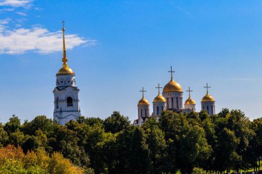 Vladimir, Rusya 'daki Dormition Katedrali (Assumption Cathedral). Rusya 'nın altın yüzüğü