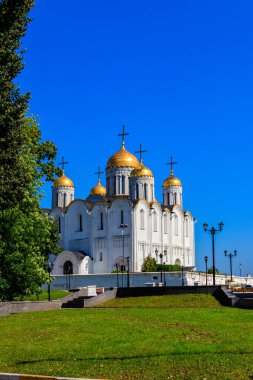 Vladimir, Rusya 'daki Dormition Katedrali (Assumption Cathedral). Rusya 'nın altın yüzüğü