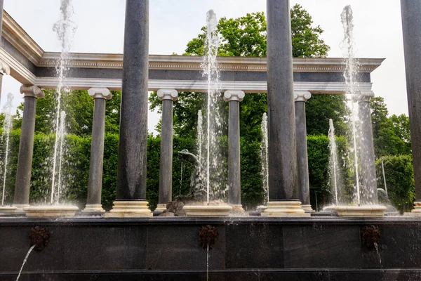 Fountain Lion Cascade Lower Park Peterhof Saint Petersburg Russia — Stock fotografie