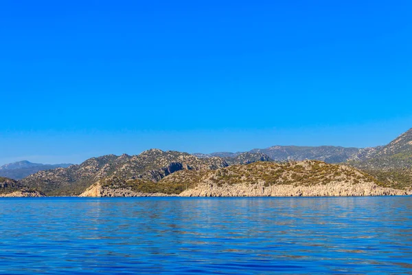 Vista Das Montanhas Taurus Mar Mediterrâneo Perto Demre Província Antalya — Fotografia de Stock