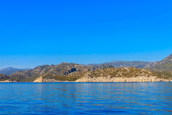 Vue Sur Les Montagnes Taureau Mer Méditerranée Près Demre Province — Photo