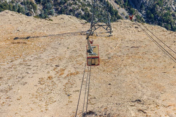 Teleférico Ropeway Que Conduz Topo Montanha Tahtali Província Antalya Turquia — Fotografia de Stock