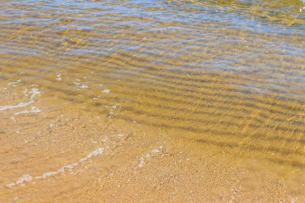 Мягкая Волна Моря Песчаном Пляже — стоковое фото