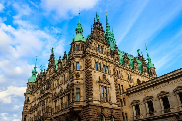 Hamburg Belediyesi Veya Almanya Nın Hamburg Kentindeki Rathaus — Stok fotoğraf