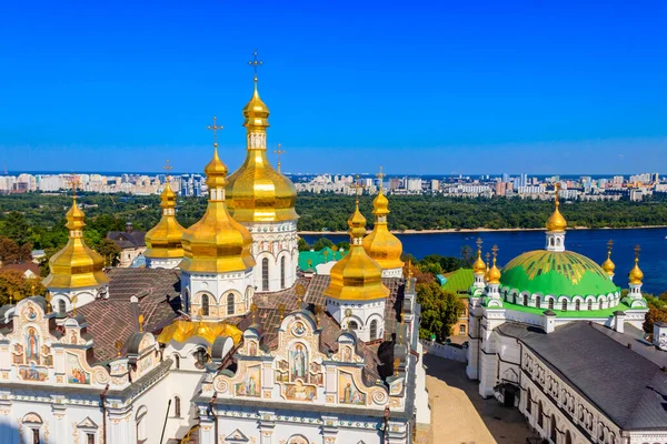 View Kiev Pechersk Lavra Kiev Monastery Caves Dnieper River Ukraine — Stock Photo, Image