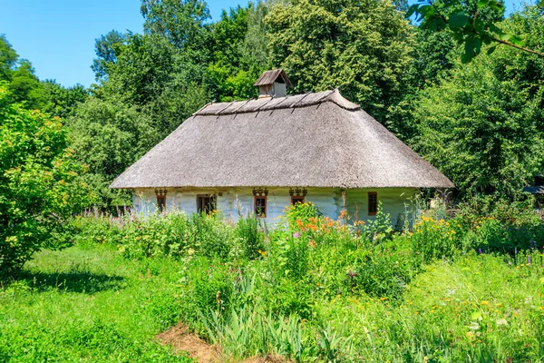 Altes Traditionelles Ukrainisches Bauernhaus Pyrohiv Pirogovo Dorf Der Nähe Von — Stockfoto