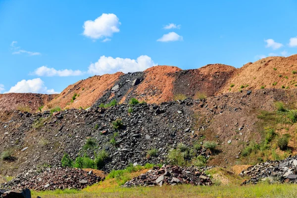 Vista Montones Escoria Cantera Mineral Hierro Industria Minera —  Fotos de Stock