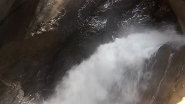 Trummelbach Falls Est Une Série Dix Chutes Eau Alimentées Par — Video