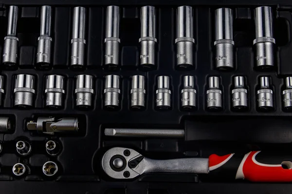 Close Universal Tool Kit Car Repair — Fotografia de Stock