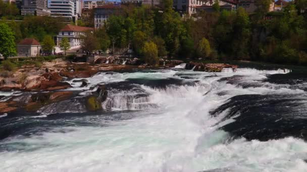 Rhine Falls Schaffhausen Canton Switzerland Most Powerful Waterfall Europe — Video