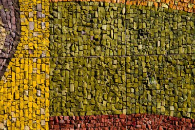 Mozaik arka plan. Renkli seramik kiremit deseni