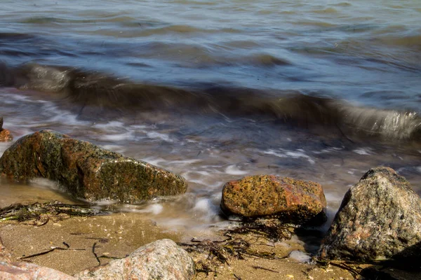 Sea Waves Splashing Rocks — Stock Photo, Image
