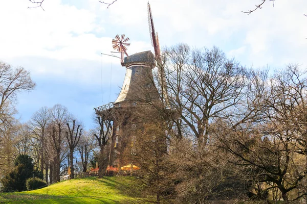 Oude Houten Molen Park Bremen Duitsland — Stockfoto