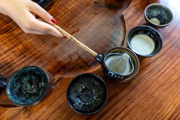 Процес Пивоваріння Пристрій Китайського Кунг Чаю — стокове фото