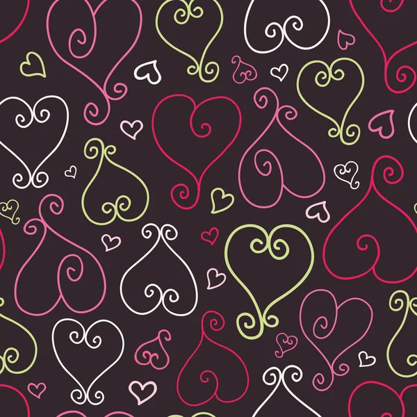 Vector black allover kalp atışı arkaplanı kusursuz