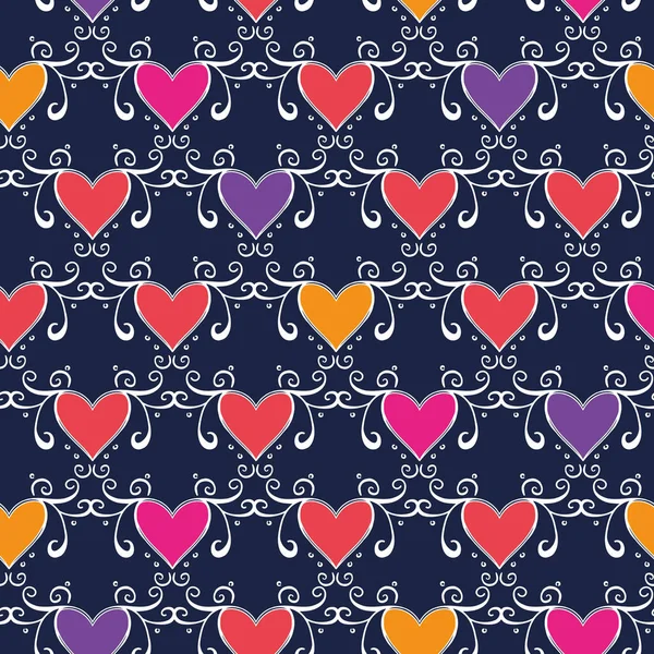 Mavi vektör harikalar diyarı. Güzel kalpler. Kusursuz bir arka plan.