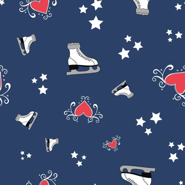 vektör kış harikalar diyarı sihirli gece mavi pürüzsüz desen arkaplan