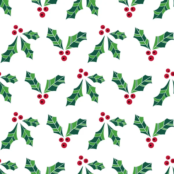 Beyaz vektör mutlu noeller, ökse otu, kusursuz bir arkaplan.