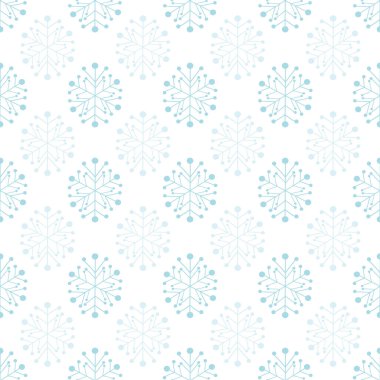 vektör açık mavi kar taneleri pürüzsüz desen arkaplanı