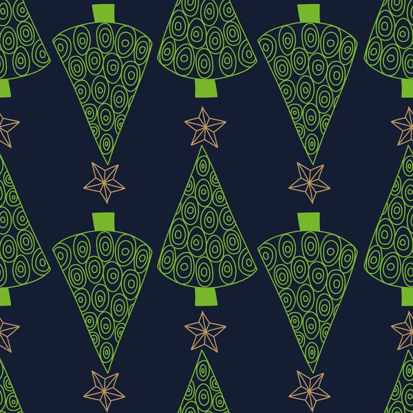 vektör büyük noel ağaçları mavi algısız desen arkaplan