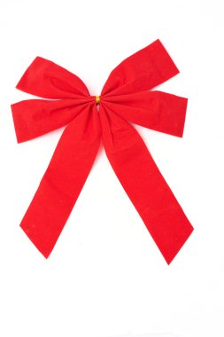 Noel süsü olarak büyük kırmızı papyon.