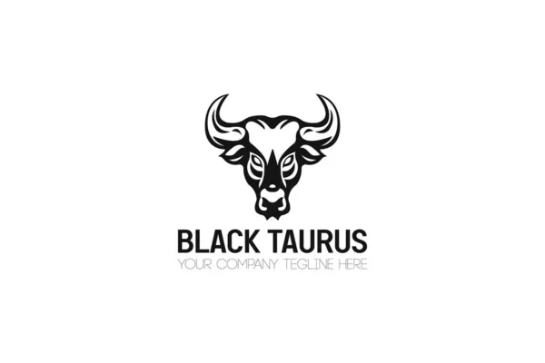  Siyah Taurus Logo Tasarım Vektörü