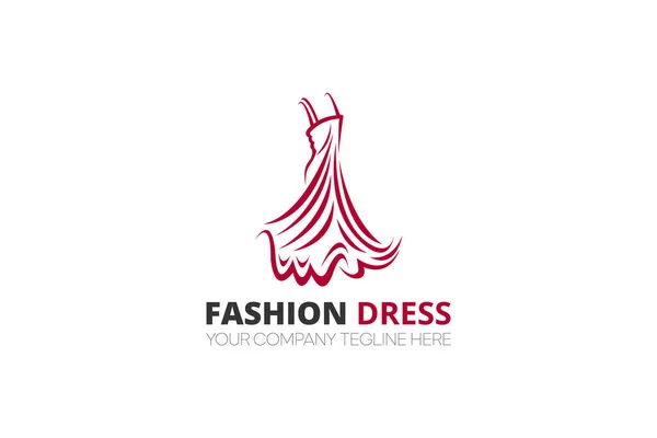 Moda Elbisesi Logosu Tasarım Vektörü