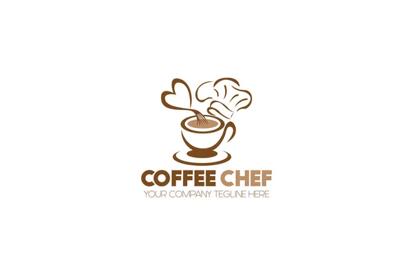 Kahve Şefi Logo Tasarım Vektörü