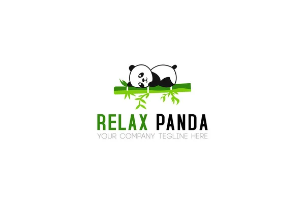 Rahatla Panda Logo Tasarım Vektörü