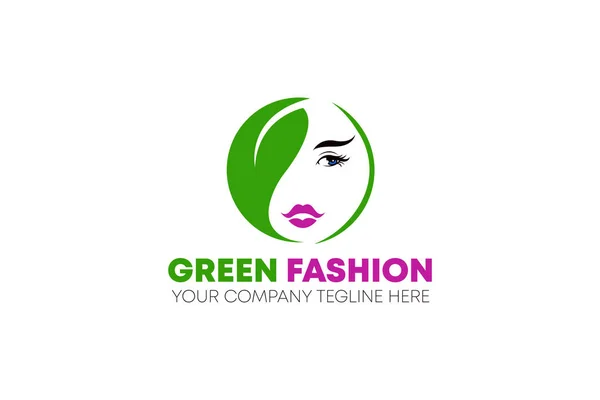 Yeşil Moda Logo Tasarım Şablonu