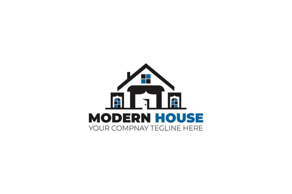 Modern Ev Logosu Tasarım Şablonu