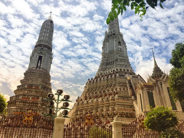 Arun Ratchawararam Temple Has Beautiful Architecture Major Tourist Attraction Bangkok — Stock Photo, Image