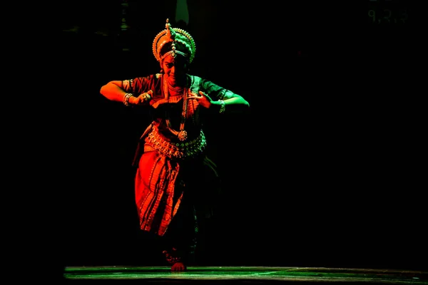 Kleuren Van Kunst Indiase Klassieke Dans — Stockfoto