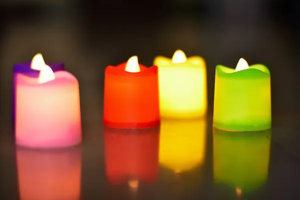 Прекрасні Свічки Красиві Барвисті Свічки — стокове фото