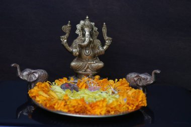 Lord Ganesha Heykeli. Hindu Tanrısı.