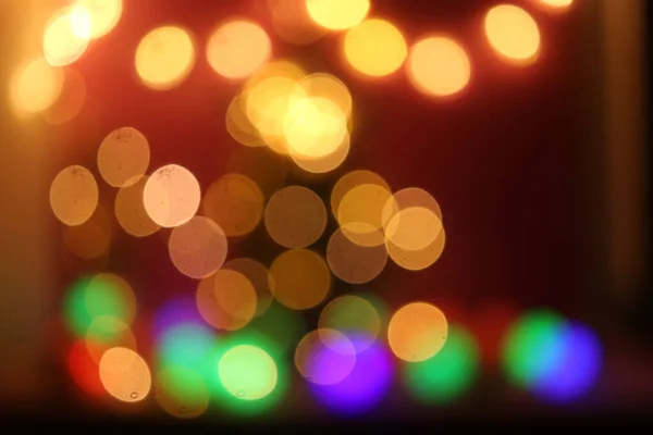 Beautiful Warm Colors Bokeh Blur Bokeh Lights — Foto de Stock