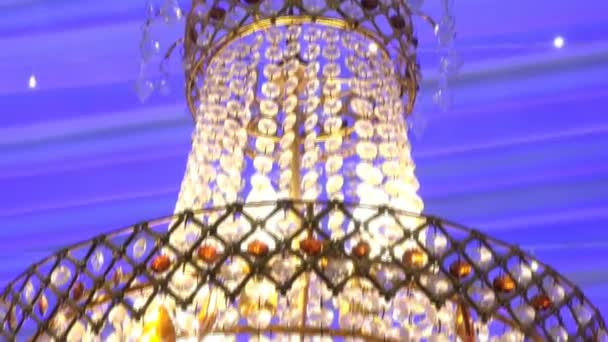 Niesamowite Światła Kryształowej Lampy Cienia — Wideo stockowe