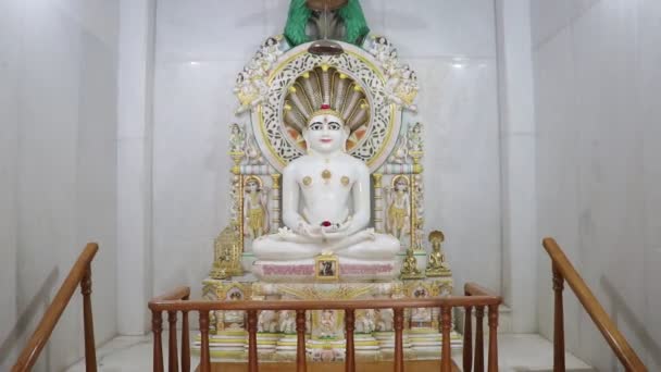 Jain Temple Mahavir God — Vídeo de Stock
