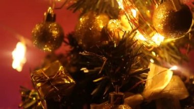 christmas decoration with christmas tree and christmas tree light