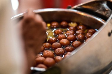 Indian Sugary Juicy and fresh Sweets. Indian Festivals and Celebration With Round Dessert.