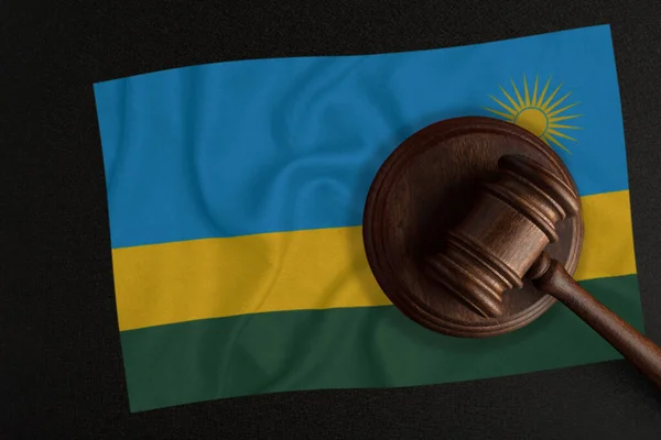 Les Juges Marquent Drapeau Rwanda Droit Justice Droit Constitutionnel — Photo