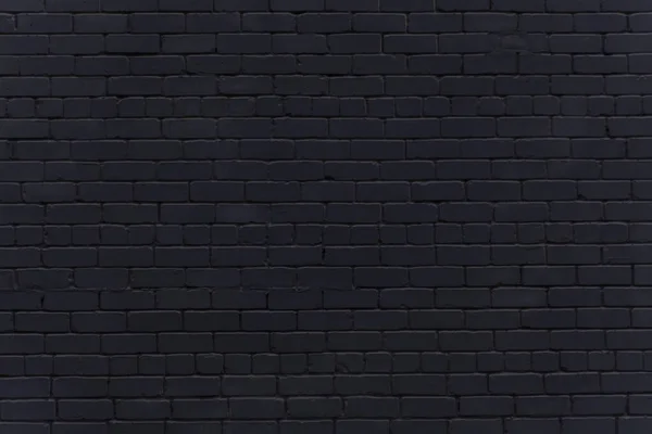 Black Brick Wall Background Loft Style Brickwork Wallpaper Made Dark — Stock Photo, Image