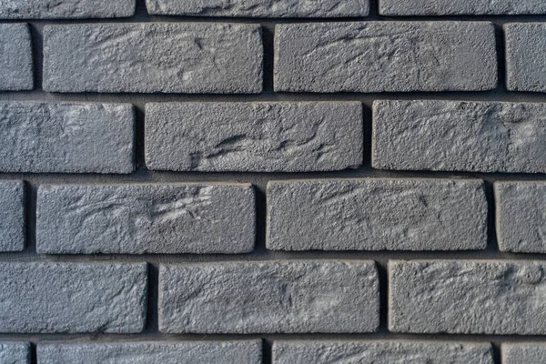 Стіна Зроблена Сірого Цегли Абстрактний Фон Груба Текстурована Поверхня Стиль — стокове фото