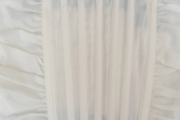 白色棉织物的质地 部分缎子衣服紧身衣 天然纺织品乳白色 — 图库照片