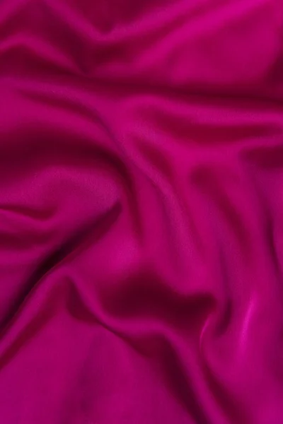 Tessuto Fucsia Colore Cremisi Texture Seta Tessuto Rosa Brillante Raso — Foto Stock