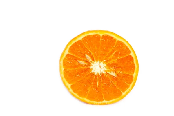 Φρέσκα Ζουμερά Πορτοκαλί Φρούτα Λευκό Φόντο Τροπικά Πορτοκαλί Φρούτα Για — Φωτογραφία Αρχείου