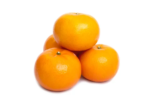 Friss Lédús Narancs Gyümölcs Készlet Fehér Háttér Trópusi Narancs Gyümölcs — Stock Fotó