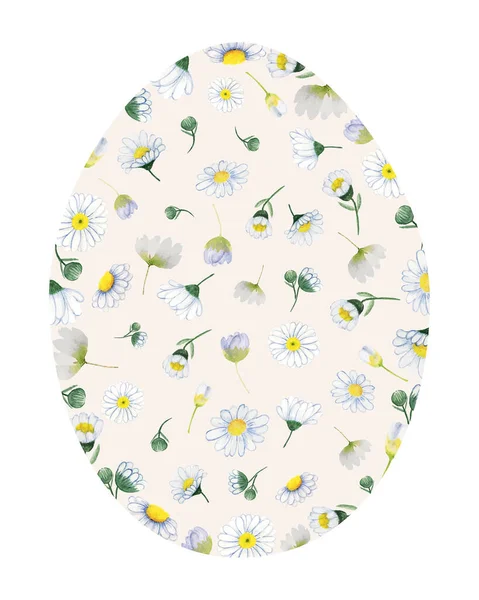 Прекрасний Великодній Яєчний Орнамент Малюнок Аквареллю — стокове фото