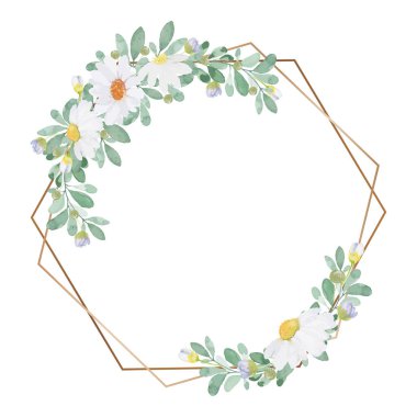 Açık renkli güzel suluboya çiçek çerçevesi - illüstrasyon el suluboya çerçeve tebrik kartı kavramını çiz